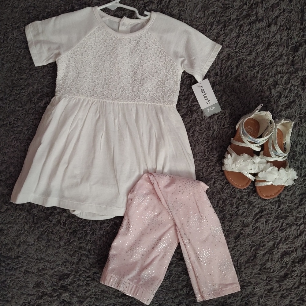 White patterned tunic/dress